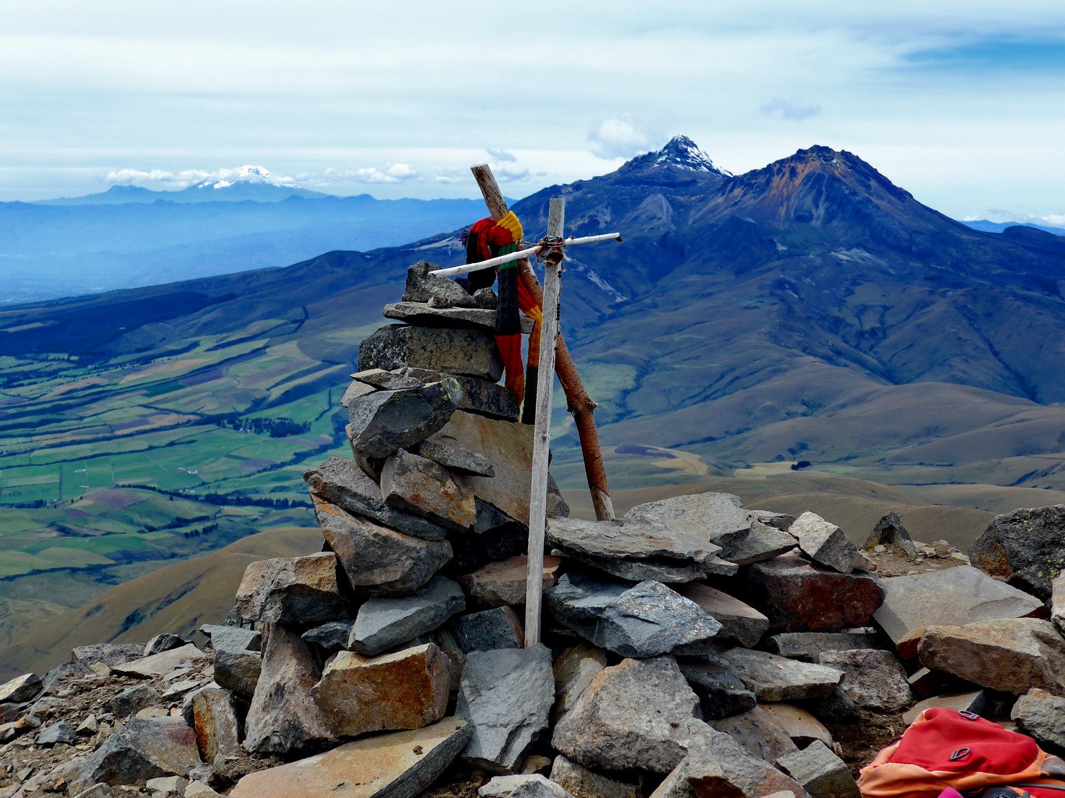 Summit of Corazon with the two Ilinizas